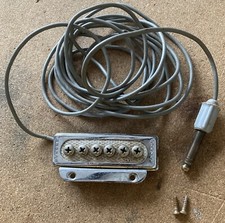 Original Vintage 1960s Hofner Sound Hole Mount Pickup Chrome, Flat Top Acoustics