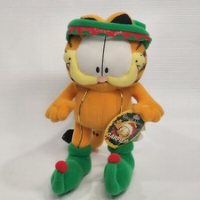RUSSEL STOVER 7.5" Garfield Christmas Collectible Plush Toy Green Elf Hat Shoes