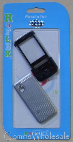 Cubierta de batería y fascia plateada y negra de repuesto para Nokia 5610 XpressMusic  - Imagen 1 de 1