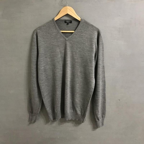 Men Bernie’s Sweater Grey Wool 40 /L / 48