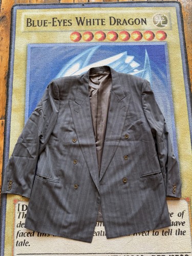 Canali, Vintage 80s 90s Canali Men’s Wool Blazer US 48R IT 58 Jacket Italy Double Breast
