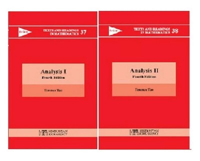 Analysis I + Analys II  BY Terence Tao, 4th ED. (HARDCOVER) NEW