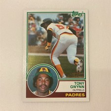 Topps 1983 Tony Gwynn #482 Rookie San Diego Padres MLB Baseball Card. rookie card picture