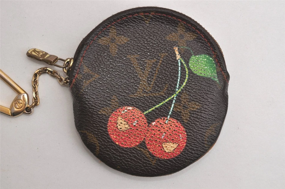 Auth Louis Vuitton Monogram Cherry Porte Monnaie Rond Coin Purse M95043 LV 4206N - Image 2 of 4
