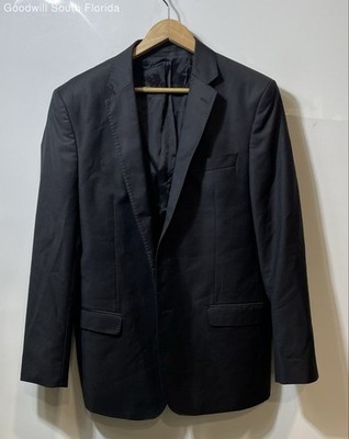 Authentic Versace Collection Mens Black Long Sleeve Two-Button Blazer Size 52