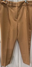 Talbots Hampshire Ankle Straight Classic Tan Button Dress Pants Women’s Size 14