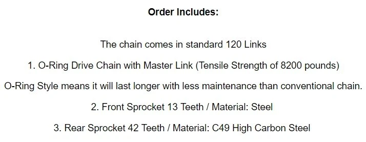 Golden O-Ring Drive Chain & Sprocket Kit for KTM 300 Exc Enduro 2004 - Image 3 of 4