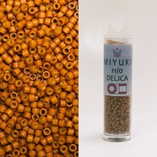 Miyuki Delica 11/0 Dyed Opaque Pumpkin DB653 7.2g Tube