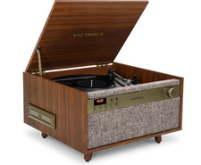 Century - 6-in-1 Bluetooth Record Player - Walnut  Mid-century music center