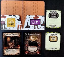 Premade Scrapbook Mini Folder/Folio/Junk Journal/Cards: Halloween Party