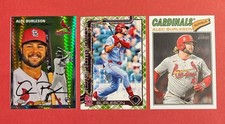 ALEC BURLESON 2023 Topps Chrome Plat #159, 2025 Holiday #H64, 2026 Heritage #165