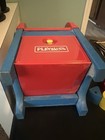 Vintage 1950's Playskool Postal Station Wooden Mailbox - some blocks  — photo 3