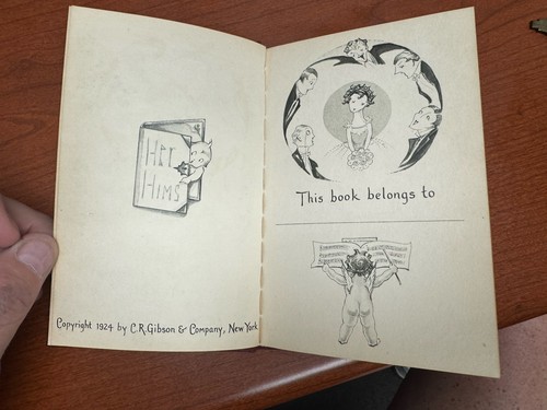 My Hims Book 1924 (2) First Kiss, First Crush 1 In U Of P Rare Manuscripts - Picture 2 of 14