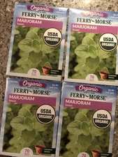 4 packs SWEET MARJORAM seeds FERRY-MORSE brand Garden Seeds ￼4 x 150 MG packets