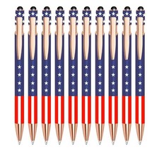 10 All American Duo Pen Stars and Stripes Stylus Pens - Customizeable
