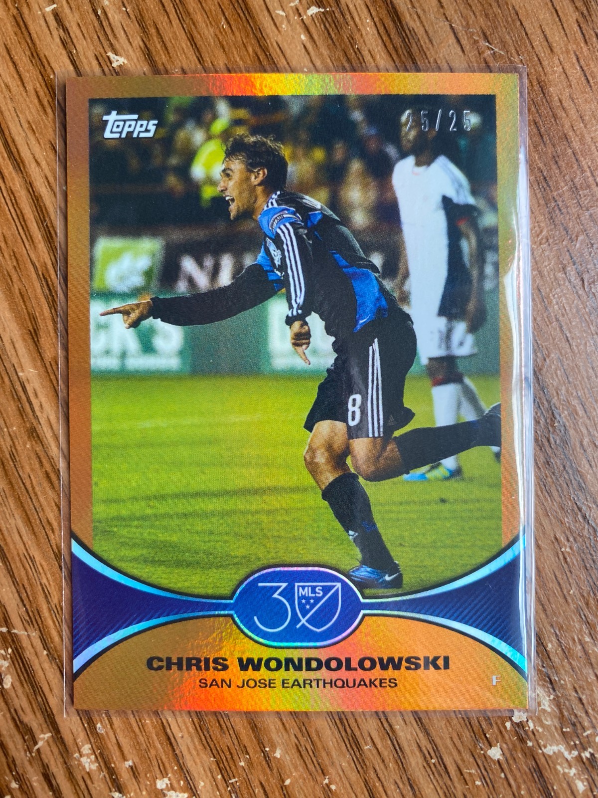 2025 Topps MLS 30th Anniversary Chris Wondolowski Orange Foil 25/25
