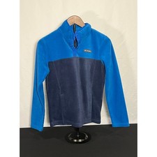 Columbia Steens Mountain 1/4 Zip Blue/Navy - YOUTH BOYS Sz L 14-16