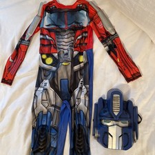Transformers Optimus Prime Halloween Cosplay Costume Jumpsuit Kids M/L 8-10-12