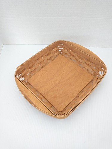 Longaberger Brownie Cestino con Coperchio Diviso Rigido Protezione Lotto - Foto 6 di 17