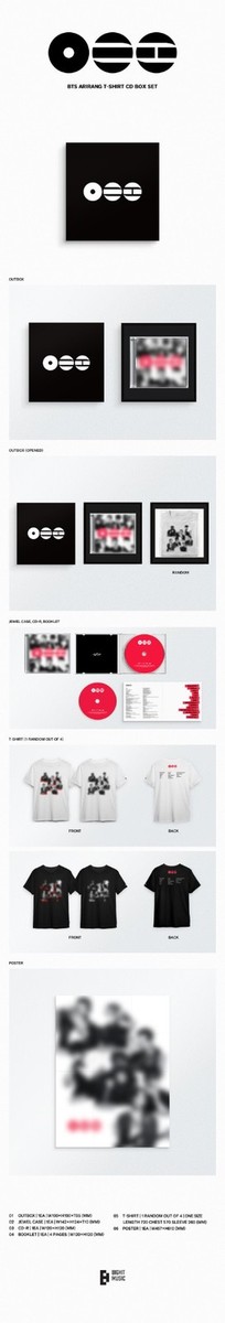 BTS ARIRANG The 5th Album T-shirt CD Box Set Ver CD+T-shirt+