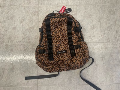 supreme leopard rucksack