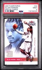 2001 Fleer Force Allen Iverson #42 Special 022/250 PSA 9 POP 2 RARE