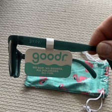 goodr OG THE OG 90s Sedan Style Icon Square Sunglasses Green Gray Running