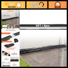 Water Absorbent Flood Barrier Bags - 8 Pack, 10x0.7 ft, Sandless Flooding Preven