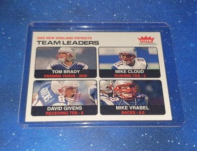 2004 Fleer Tradition Team Leaders Tom Brady Mike Vrabel New England Patriots #3