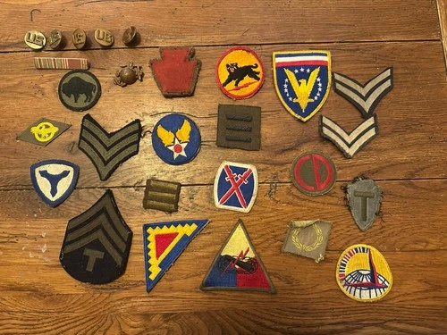 Vintage Lot Of 25 Assorted WWII WW2 US Military Patches