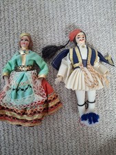 Vintage Souvenir Dolls In Traditional Costumes-Couple-6 inches