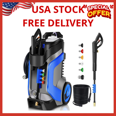 #ad 5000 PSI Pressure Washer 4.0 GPM 33FT Hose 5 Nozzle Soap Bottle Blue Power Clean $299.99