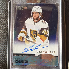 Upper Deck Clear Cut Starquest Autograph Lukas Cormier Golden Knights 2024-25