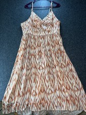 Nine West Multicolor Geometric Hi-Low Sundress V-Neck Straps XXL