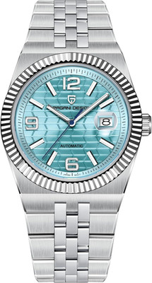Elegant Men's Automatic Watch with Stainless Steel Case & Sapphire Glass