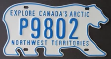 BEAR - NORTHWEST TERRITORIES CANADA license plate   2010  PICK A NUMBER