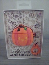 dELIA S Apple AirPod 1 Or 2 Pumpkin Orange Case Cover With Key Ring Anti-Shock