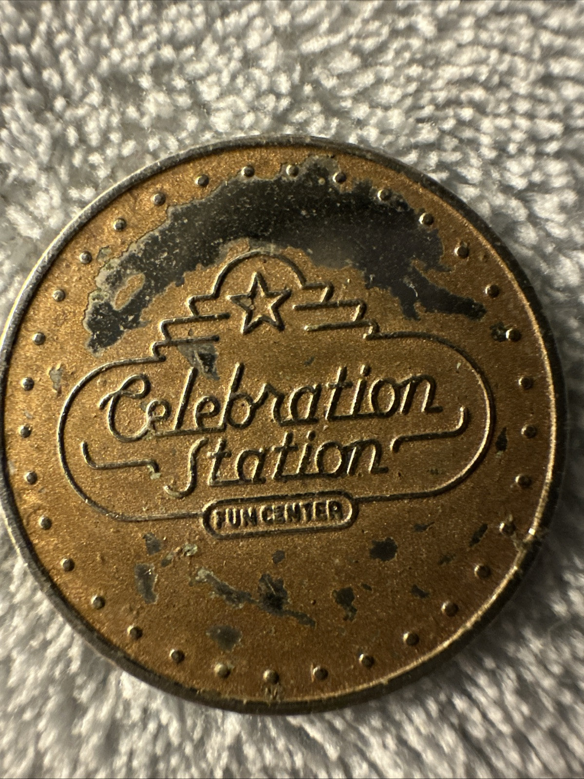 Celebration Station No Cash Value Token Coin Brass 25mm