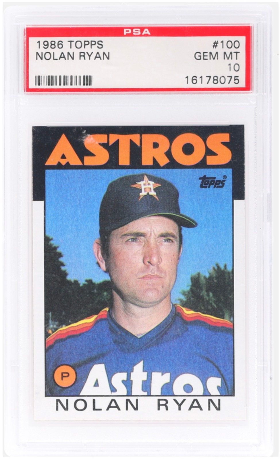 1986 TOPPS #100 NOLAN RYAN PSA 10