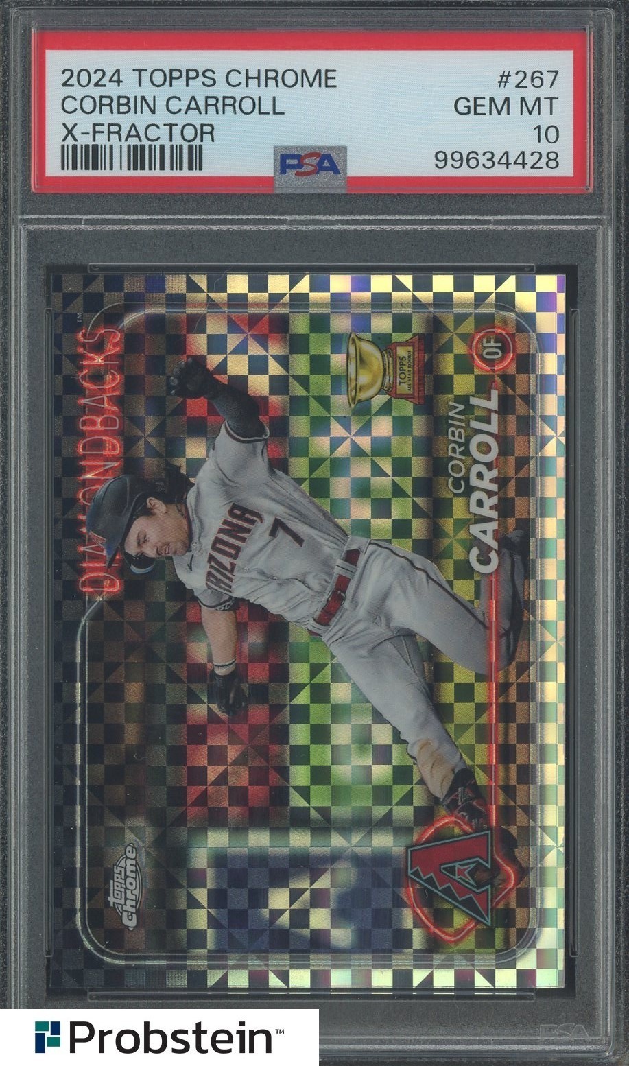 2024 Topps Chrome X-Fractor #267 Corbin Carroll Diamondbacks PSA 10 GEM MINT