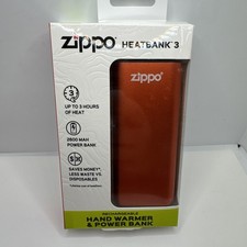 New Zippo Orange HeatBank 3 Rechargeable Hand Warmer  Power Bank