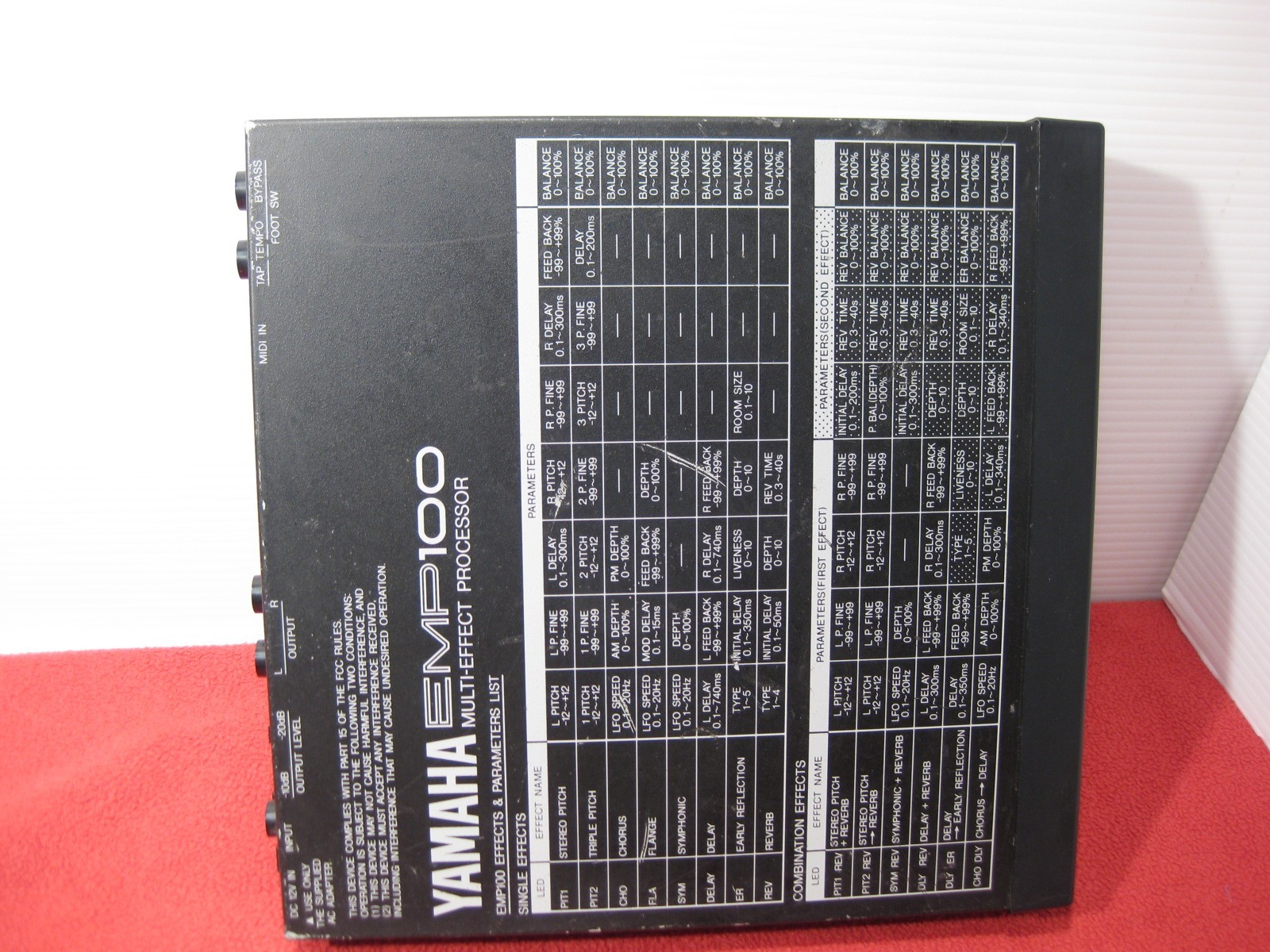 Yamaha Guitar Studio Multi Effects Processor EMP100 Tested MIJ w/ power supply