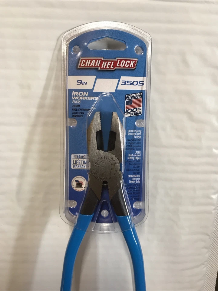 CHANNELLOCK 350S 9 inch Iron workers Pliers Made Usa  - Image 3 of 4