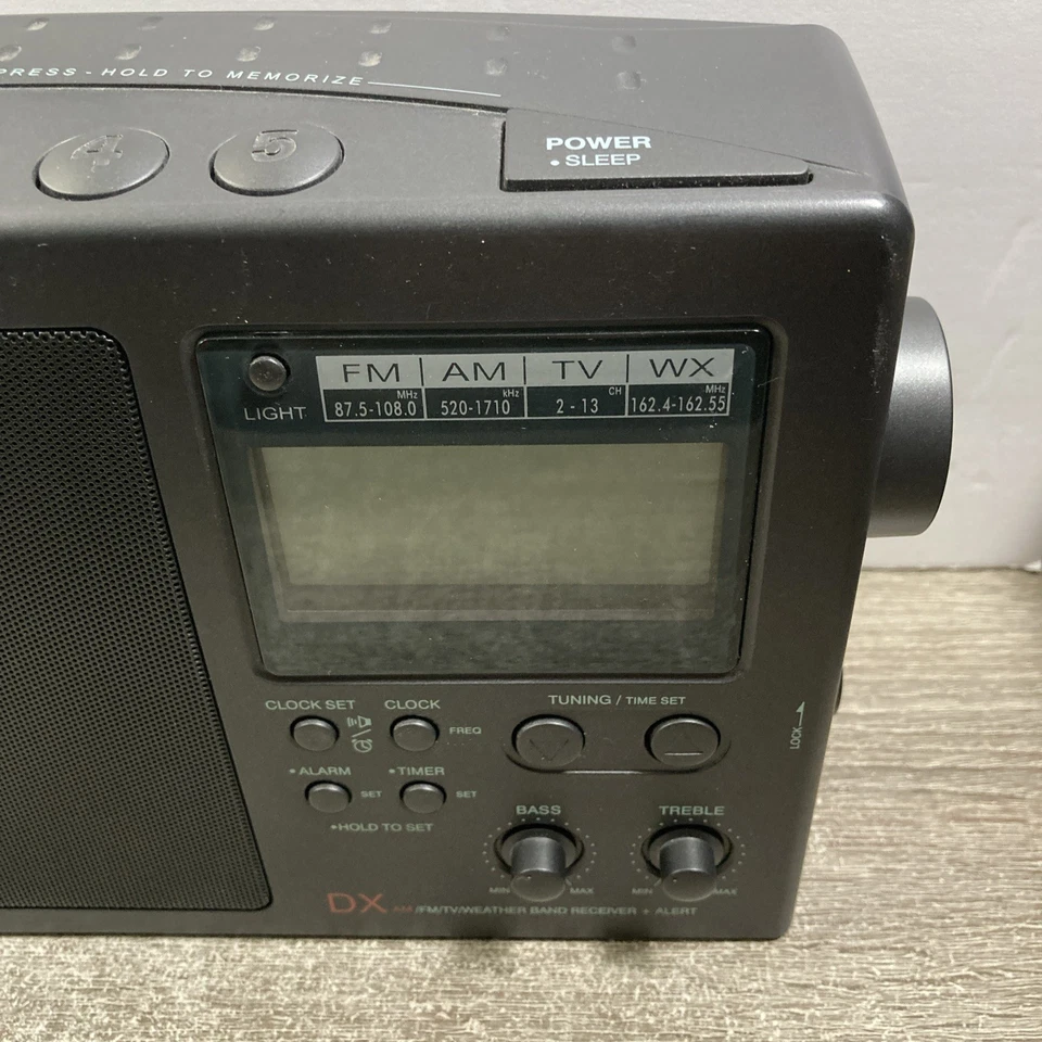 Портативное радио CC Radio Plus DX AM/FM с диапазоном оповещения о погоде портативное черное РАБОТАЕТ - Изображение 2 из 4