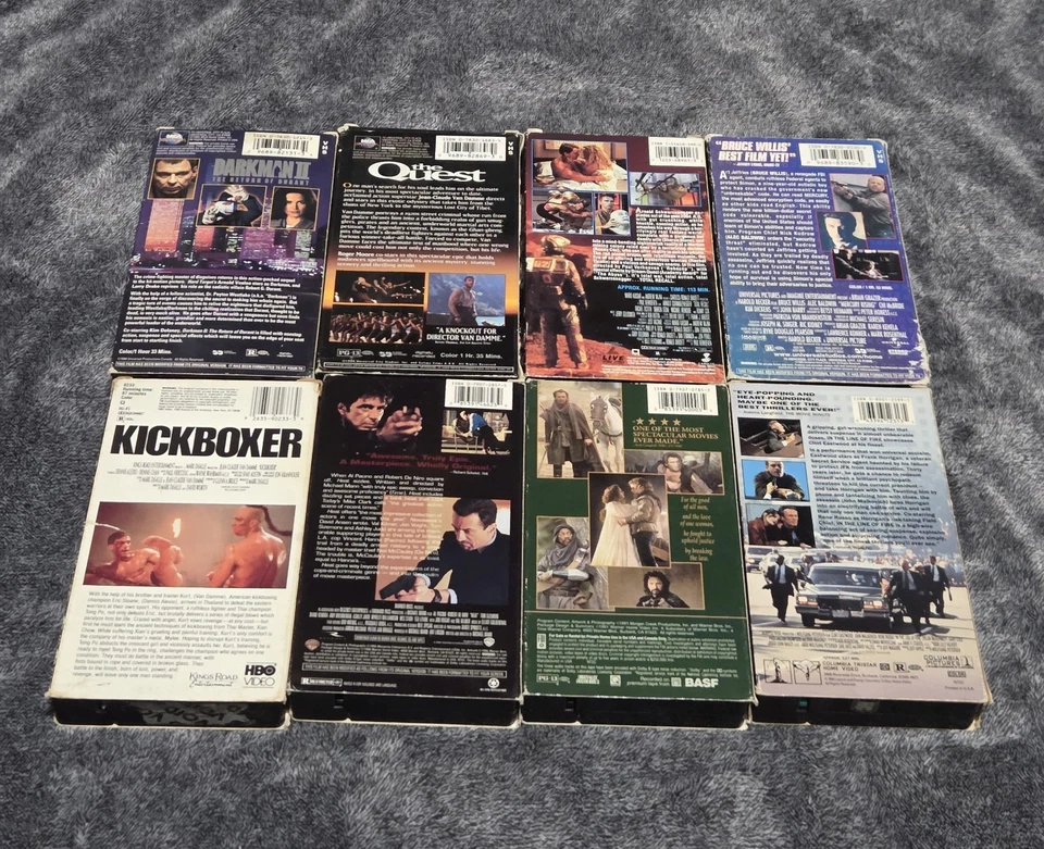 90s Action VHS Lot Of 8 Total Recall Robin Hood Kickboxer Darkman - Image 2 of 4