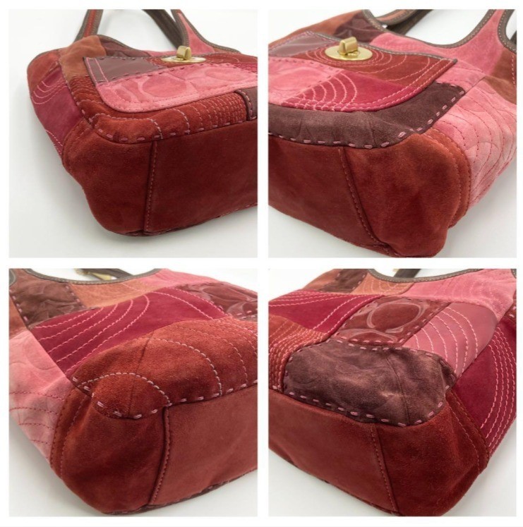 Coach Hobo Patchwork Suede Multicolor Shoulder Ba… - image 10