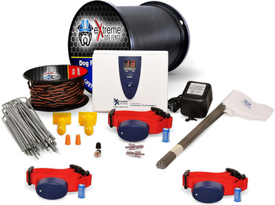 Ultimate Underground Electric Dog Fence System - 3 Dogs, 1500ft Wire