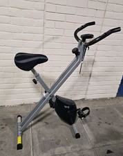 Opti Folding Magnetic Resistance Exercise Bike w/ LCD Monitor - Silver