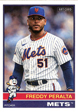 ART CARD: 2025  Heritage Styled Freddy Peralta: New York Mets