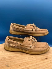 Sperry Top Sider Shoes Womens 9M Bluefish Boat Brown Leather Slip On 9276619